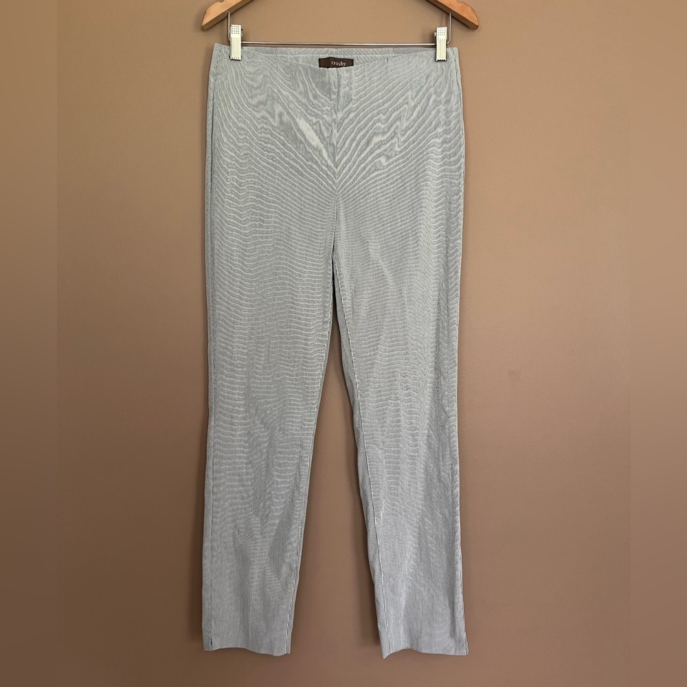 {Crosby.} Pull-on Pinstripe Straight Leg Pants - Womens 8